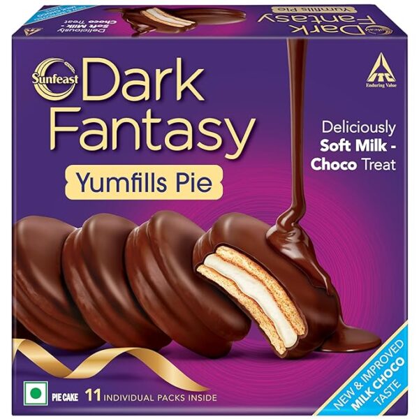 Dark Fantasy Yumfills, 242g/253g, Rich Chocolate Pie Cake