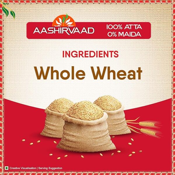 Aashirvaad Shudh Chakki Atta, 1kg Pack (Goduma Pindi) ఆశీర్వాద్ గోధుమ పిండి - Image 4
