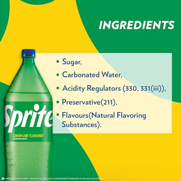 Sprite Lemon-Lime Flavoured Cold Drink | Refreshing Taste | Clear Soft Drink with No Added Colours, 2.25 L - Image 2