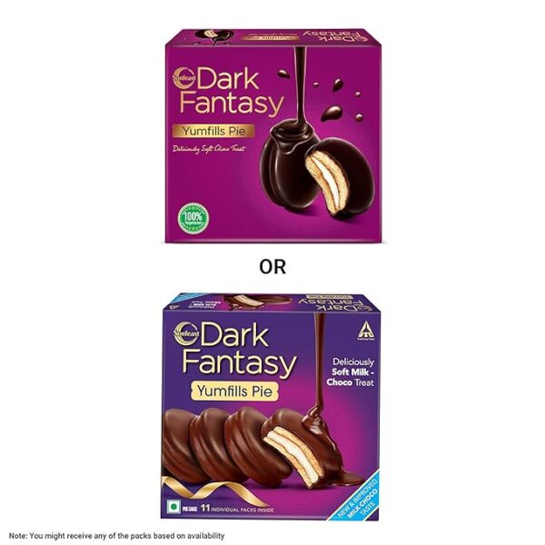 Dark Fantasy Yumfills, 242g/253g, Rich Chocolate Pie Cake - Image 2