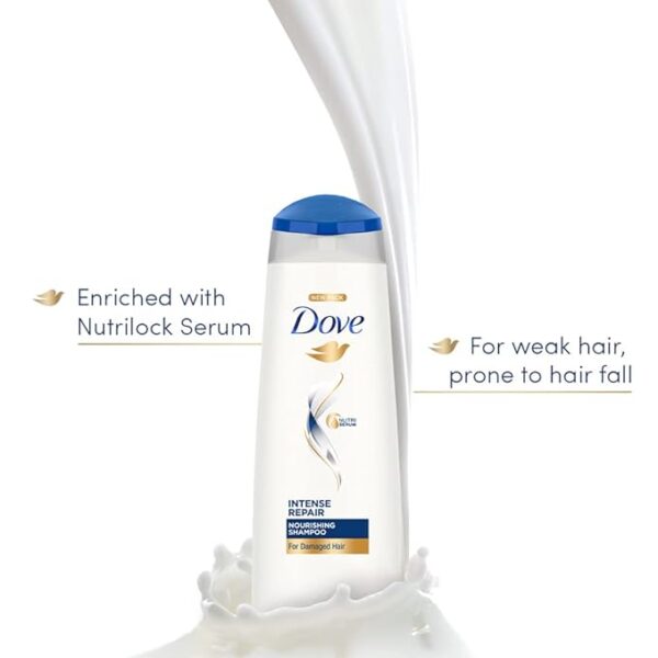 Dove Intense Repair Shampoo 1 L, Repairs Dry and Damaged Hair, Strengthening for Smooth & Strong Hair -Men & Women - Image 4