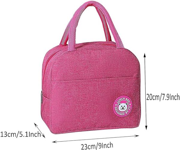 Jayci Mart Insulated Travel Lunch/Tiffin/Storage Bag for Office, College & School (Pink)