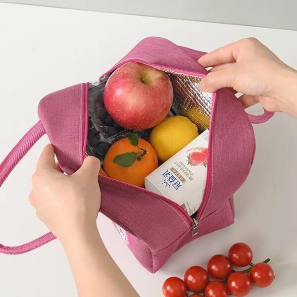 Jayci Mart Insulated Travel Lunch/Tiffin/Storage Bag for Office, College & School (Pink) - Image 4