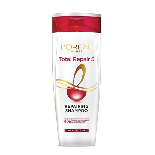 L'Oreal Paris Shampoo, For Damaged and Weak Hair, With Pro-Keratin + Ceramide, Total Repair 5, 340ml