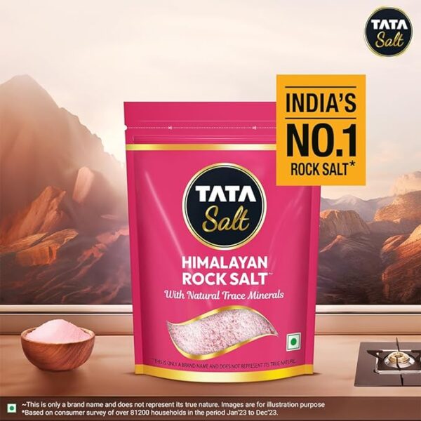 Tata Salt Himalayan Rock Salt, Premium Sendha Namak, with Natural Trace Minerals, 1kg Pouch - Image 6