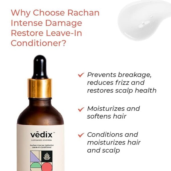 Vedix Rachan Intense Damage Restore Leave In Conditioner, Customized Ayurvedic Hair Serum For Dry Frizzy Hair - Image 3
