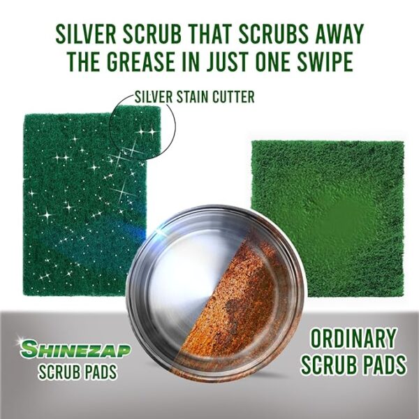 REFLECT SCRUB PAD Dishwashing| Ideal for Fast Clean, Long Life and tough, oily & Deep stain removal (5 PADS IN PACK) - Image 3