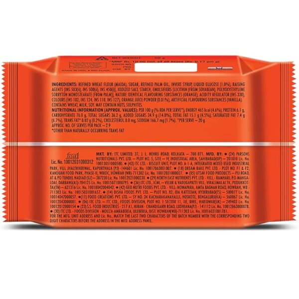 Sunfeast Bounce Cream Tangy Orange 30 grams - Image 3
